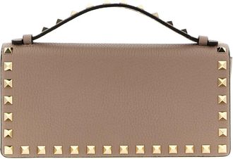 Valentino Garavani Rockstud Wallet on Chain - - Bags - Donna - Rosa - ONE SIZE