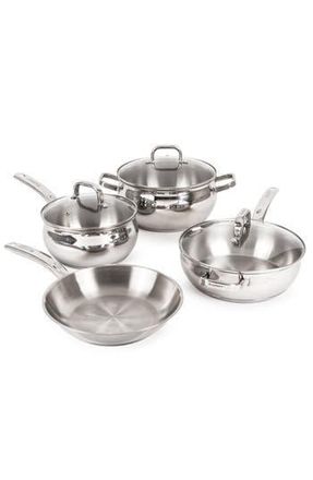Berghoff 7 Piece Stainless Steel Belly Cookware Set in Silver at Nordstrom Rack
