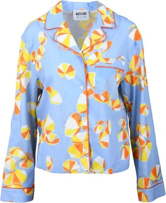 Moschino Mo 5Ch 1No Jeans Shirt - Dames - Overhemden - Veelkleurig - M - Katoen - Overhemden