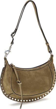 Isabel Marant Womens Oskan Moon Shoulder Bag Taupe Calf Leather Bos Taurus