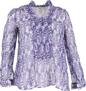 Isabel Marant Isabel Marant Pre-owned Womens &Eacute;toile Printed Blouse in Blue Silk - Size 2XS