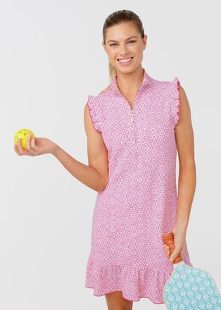 Cabana Life Sleeveless Ruffle Sport Dress in Oasis at Nordstrom, Size X-Large