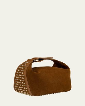 Christian Louboutin Funky Dopp Spike Top-Handle Bag in Suede
