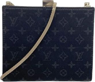 Louis Vuitton Pre-owned Clutches, female, Black, Size: ONE SIZE Pre-owned Satin Shoulder Bag