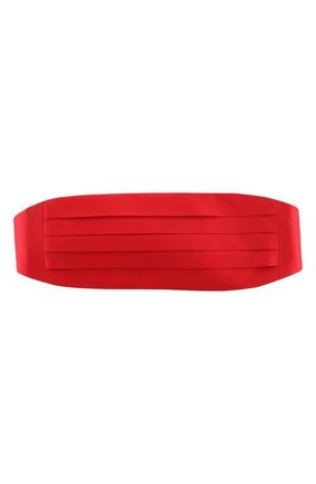 Trafalgar Store Sutton Solid Silk Cummerbund in Red at Nordstrom