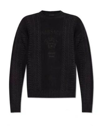 Versace Medusa Milano Cable Knit Sweater