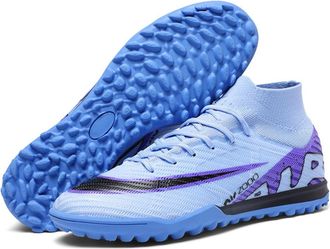 Generic Youth Grass Court Sneakers with Removable Spikes for Men and Women Football Training, Broken Nails -- Purple Black, 6.5 UK