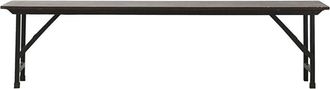 House Doctor Banco plegable de hierro y madera de mango negro 160cm