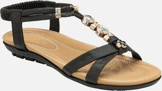 Lotus Womens Bettina Womens Sandals - Black - Size: 5