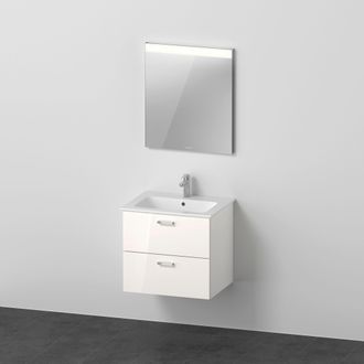 Duravit Duravit - Xbase, Juego De Muebles De Pared, Con Espejo Led, Lavabo