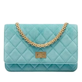 Chanel Pre-owned Wallet on Chain - Dames - Pre-owned - Blauw - Maat: ONE Size