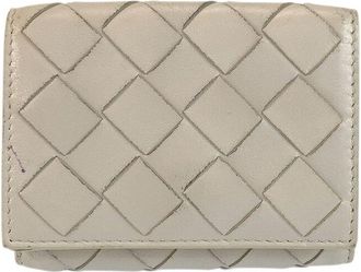Bottega Veneta White Others Compact Wallet (Authentic Pre-Loved)