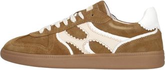 Notre-V Schoenen, Dames, Bruin, 43 EU, Leer, Sia-01 Sneakers