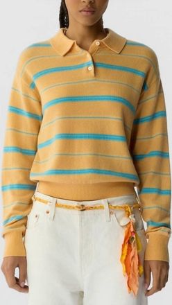 Guest In Residence Collegiate Stripe Polo In Sorbet Combo