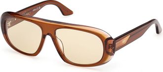 GCDS GD0067 47J Mens Sunglasses Brown Size 56