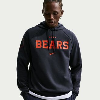 Nike Chicago Bears Rivalries Collection Primary Nike Mens Dri-FIT NFL Pullover Hoodie in Blue | 03EJ41L7Q-C6D