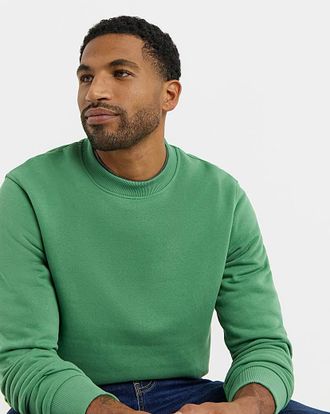 Jacamo Crew Neck Sweatshirt Long- Green