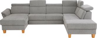 HOME AFFAIRE Wohnlandschaft »Conville U-Form« Kopfteilverstellung wahlweise mit Bettfunktion und Bettkasten