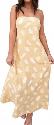 HYFVE Dusty Strapless Maxi Dress In Yellow