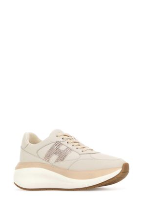 Hogan H714 Allacciato H Strass Sneaker - Beige
