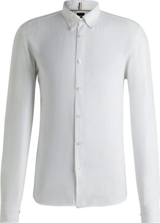 HUGO BOSS Overhemden, Heren, Wit, XL, Herenoverhemd