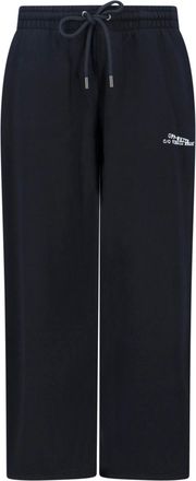 Off-white Black Logo Straight-Leg Cotton Pants