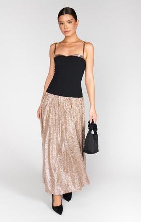 Show me your Mumu Hepburn Midi Dress in Silver Confetti at Nordstrom, Size X-Small