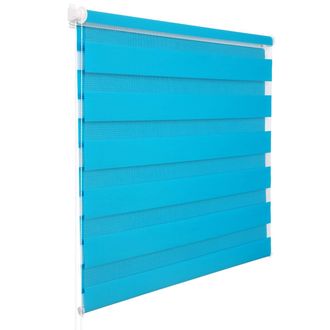Woltu Tenda A Rullo Doppio Oscurante Per Interni Senza Foratura Avvolgibile Turchese 100x150 Cm - Woltu