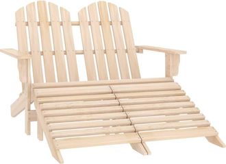 vidaXL Vidaxl - Silla Adirondack De Jard&iacute;n 2 Plazas Madera De Abeto