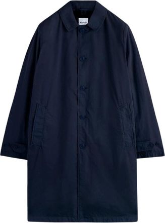 Aspesi Trench Vodka Long - Heren - Mantel - Blauw - 2XL - Leer - Jassen
