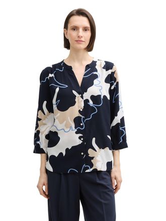 Tom Tailor Klassische Bluse mit All-Over Print
