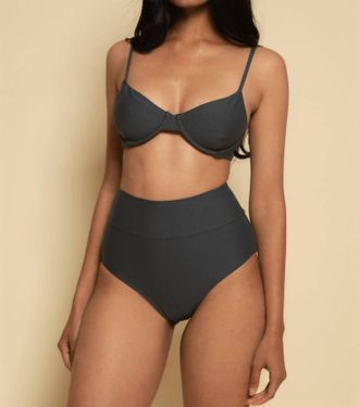Montce Swim Womens Dainty Bikini Top In Charcoal