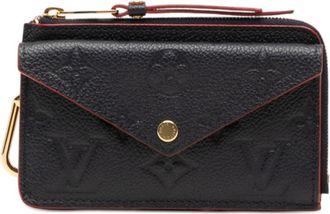 Louis Vuitton Marine Rouge Navy Leather Coin Purse/Coin Case (Pre-Owned)