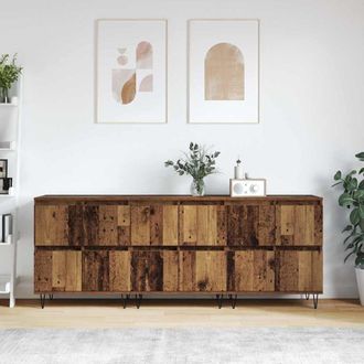 vidaXL Vidaxl - Sideboards 3 Pcs Legno Vecchio 180 X 35 X 70 Cm