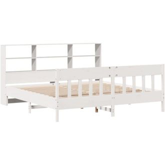 vidaXL Vidaxl - Bed Frame without Mattress White 180x200 cm Super King Solid Wood Pine