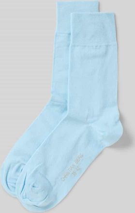 Christian Berg Socken mit geripptem Abschluss im 2er-Pack in Sky, Gr&ouml;&szlig;e 39/42