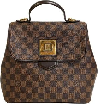 Louis Vuitton Pre-owned Handbags, female, Brown, Size: ONE SIZE Pre-owned Handle Backpack