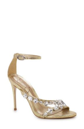 Jessica Simpson Raela Ankle Strap Sandal in Gold at Nordstrom, Size 5.5