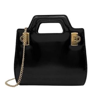 Ferragamo Pre-owned Mini Bags, female, Black, Size: ONE SIZE Pre-owned Shoulder Bag