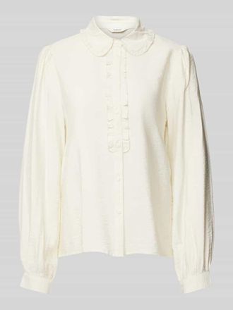 b.young B.Young Hemdbluse mit Knopfleiste Modell Ibine in Offwhite Melange, Größe 46