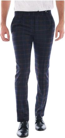 Daniele Alessandrini Jeans - Heren - Slim Fit Broeken - Blauw - S - Wol - Broeken