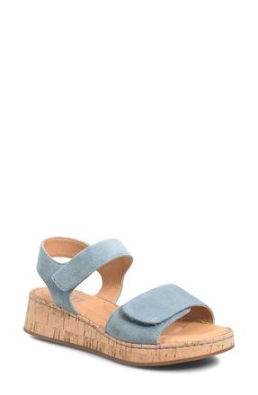 B&oslash;rn Cabanas Platform Sandal in Light Blue Suede at Nordstrom, Size 11