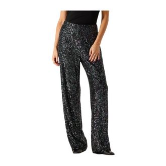 Notre-V Broeken, Dames, Zwart, XS, Pailletten, Glitterende Pailletten Broek