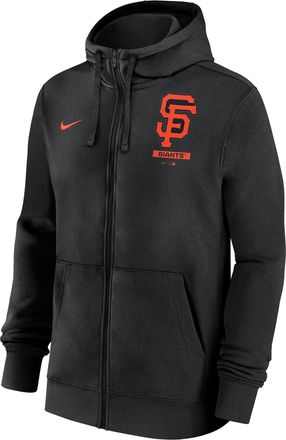 Nike San Francisco Giants Lockup Nike Mens MLB Full-Zip Hoodie in Black | 01NC00AGIA-LU7