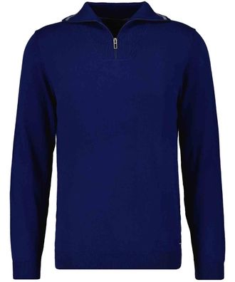 Ragman Rundhalspullover RAGMAN, Herren, Gr. 52, blau (royal blau, 722), 95% Baumwolle 5% Kaschmir, hoch geschlossener Ausschnitt, Pullover Rundhalspullover