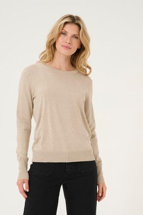Kaffe KAlizza Round Neck Regular Fit Pullover in Feather Gray Melange at Nordstrom, Size X-Small