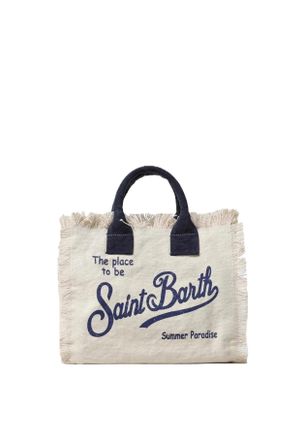 MC2 Saint Barth Ivory White Colette Cotton Handbag
