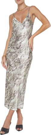 L'agence Lagence Seridie Midi Silk Slip Dress