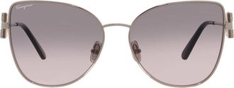 Ferragamo Grey Rose Gradient Cat Eye Ladies Sunglasses SF296SR 772 60
