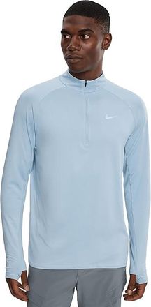 Nike Stride Dri-FIT 1/4-Zip Running Top Mens Workout Light Armory Blue/Reflective Silver : SM, Polyester/Spandex